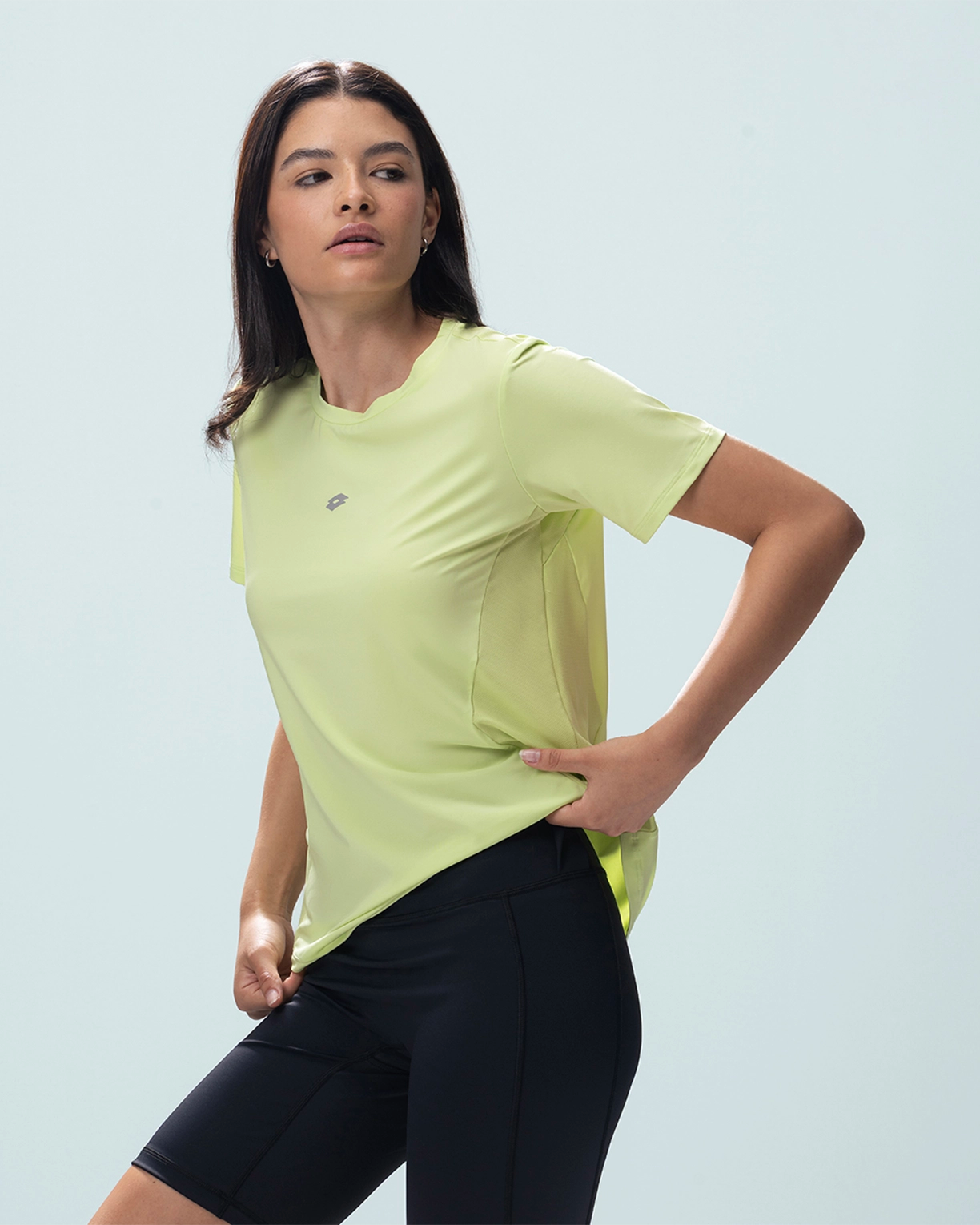 Women Lotto Play Performance Mesh Tee - Lettuce Green T-shirts1