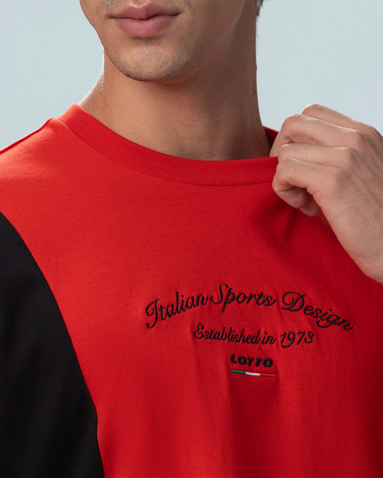 League Colourblock Tee - Molten Lava