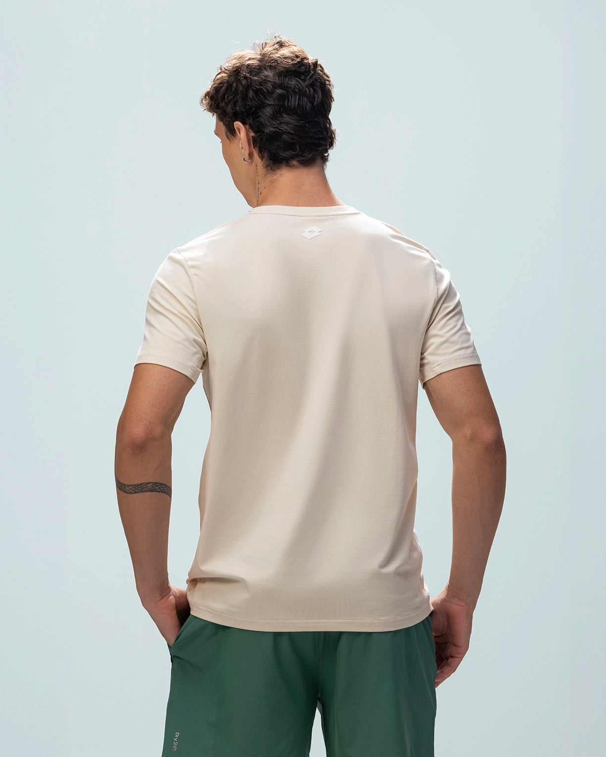 Men Lotto Patch Tee - Almond Milk T-shirts2