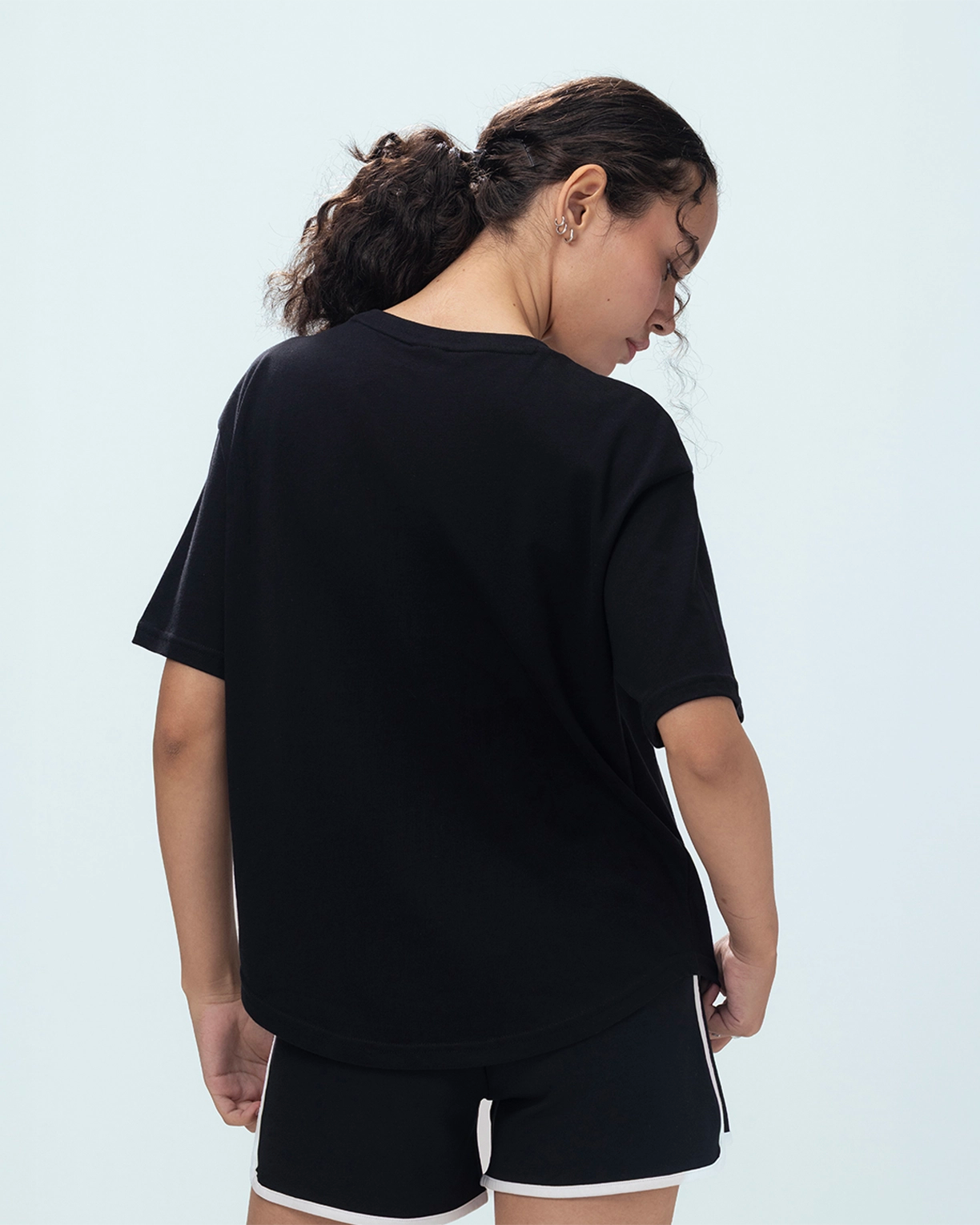 Courtline Flocked Tee - Black Beauty