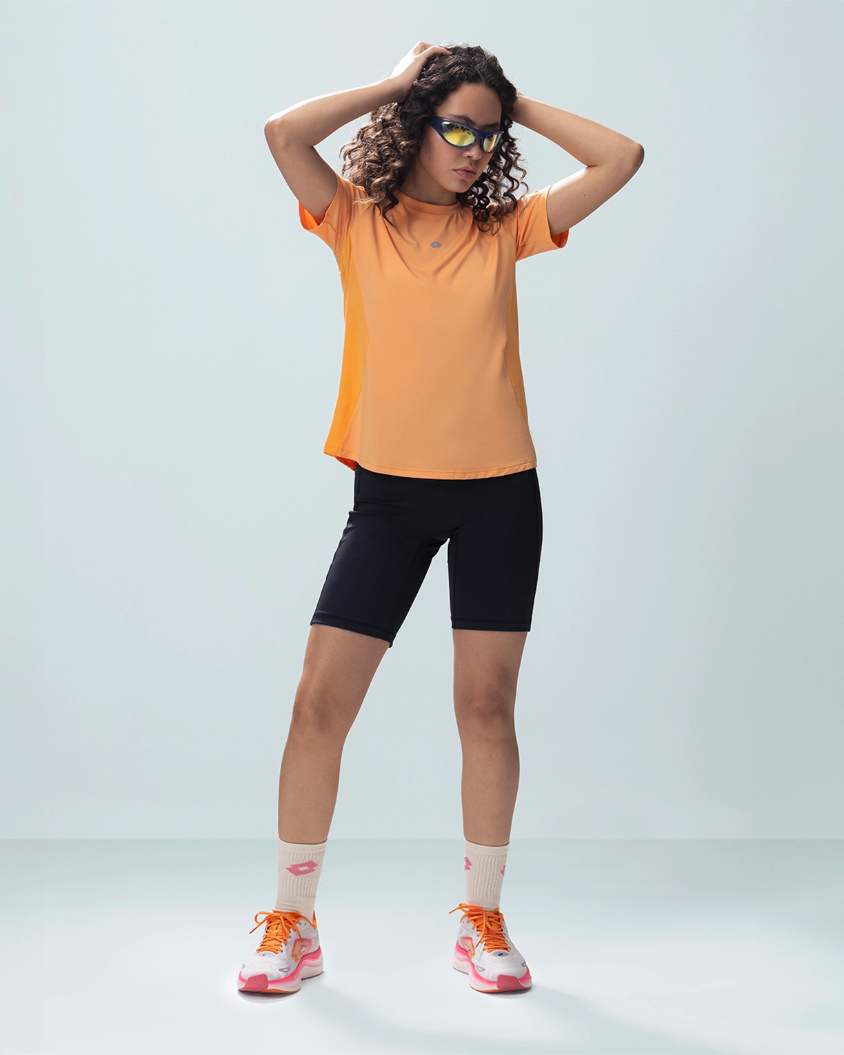 Women Lotto Play Performance Mesh Tee - Mock Orange T-shirts5