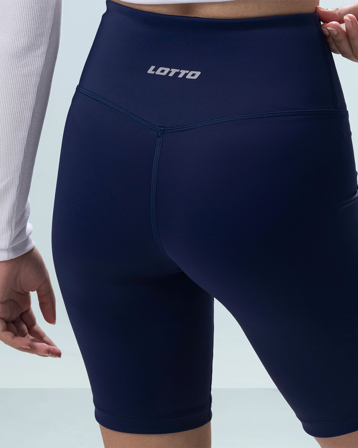 Women Lotto Play Biker Shorts - Medieval Blue 3