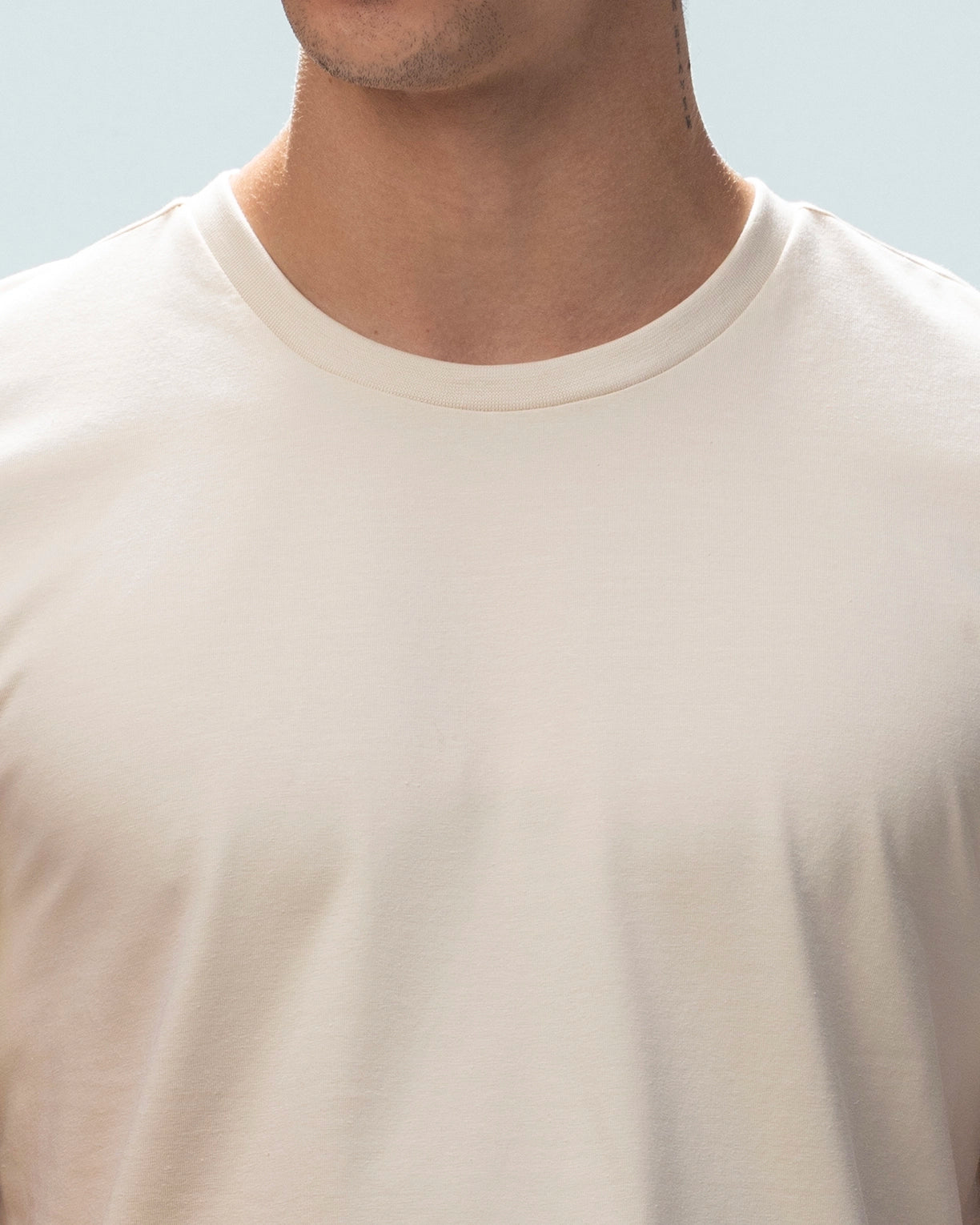 Men Lotto Patch Tee - Almond Milk T-shirts3