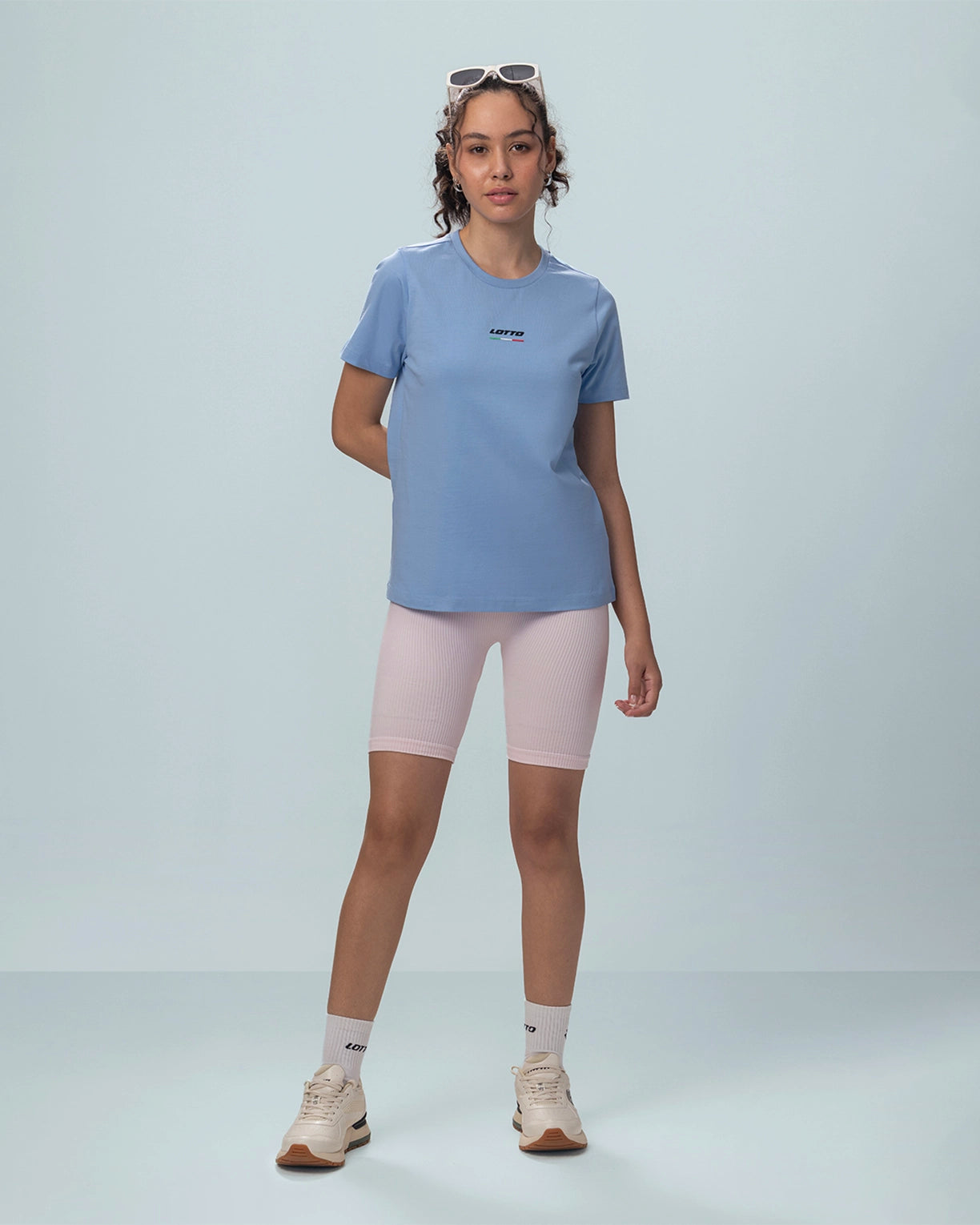 Women Lotto Italian Flag Tee - Blue T-shirts5