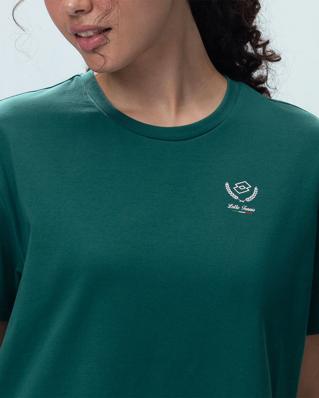 Women Lotto Courtline Colour Block Tee - Evergreen T-shirts3