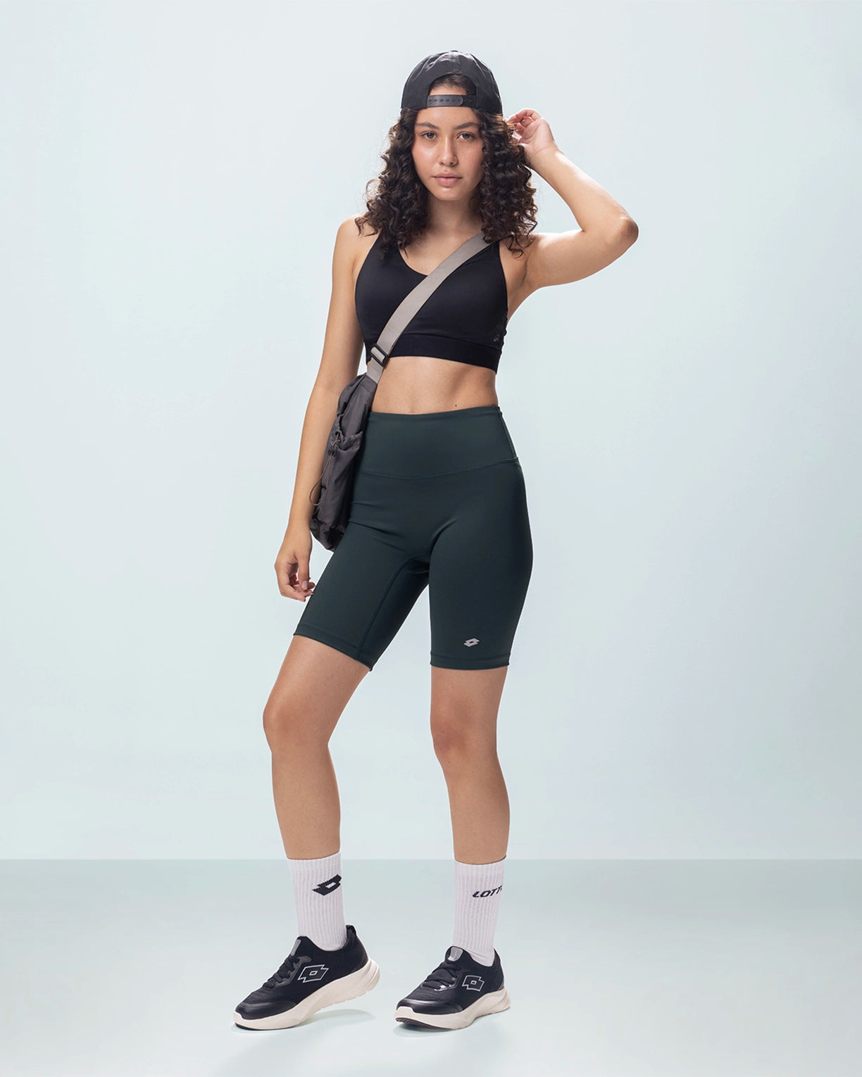 Women Lotto Play Biker Shorts - Scarab 5