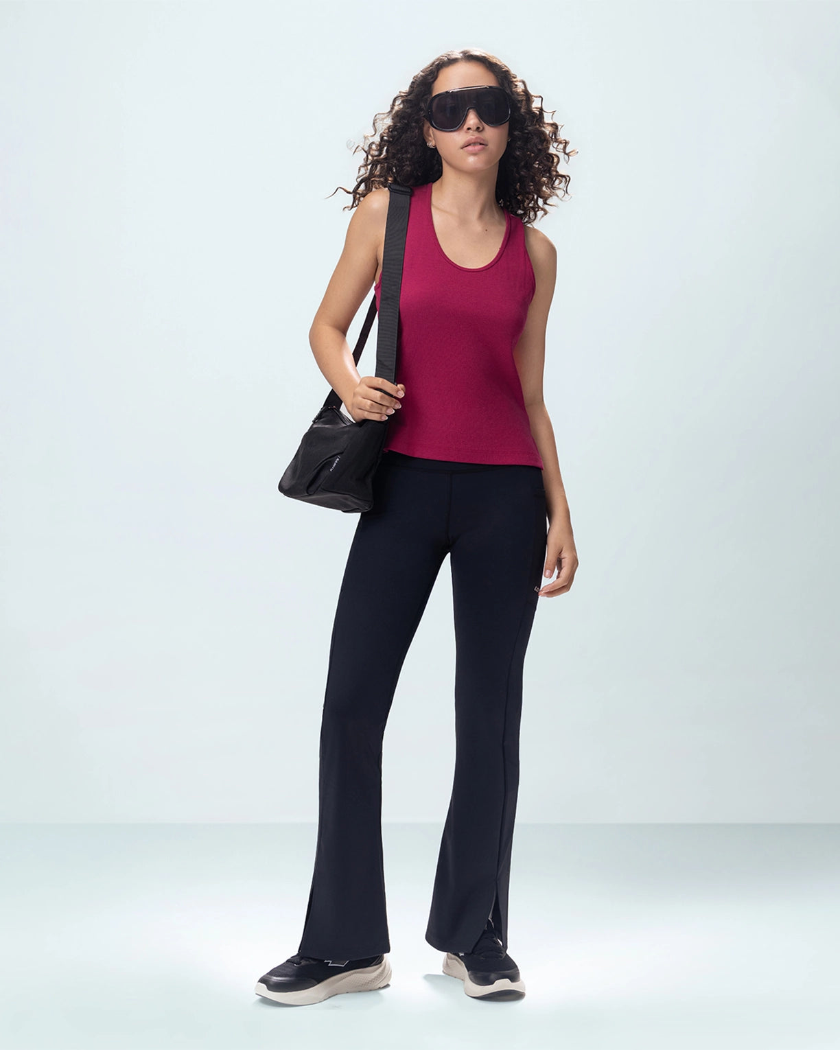 Women Lotto Play Flared Leggings - Black Beauty Leggings5