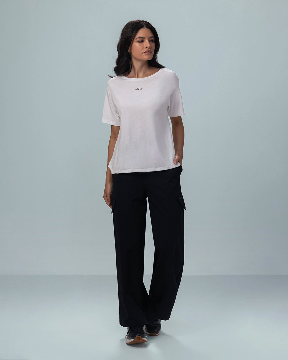 Women Lotto Street Play High Low Tee - Bright White T-shirts5