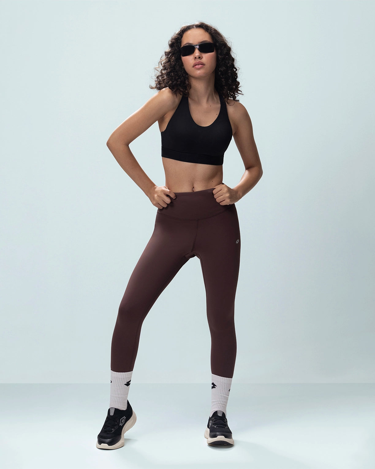 Women Lotto Play Performance Training Leggings - French Roast Leggings5