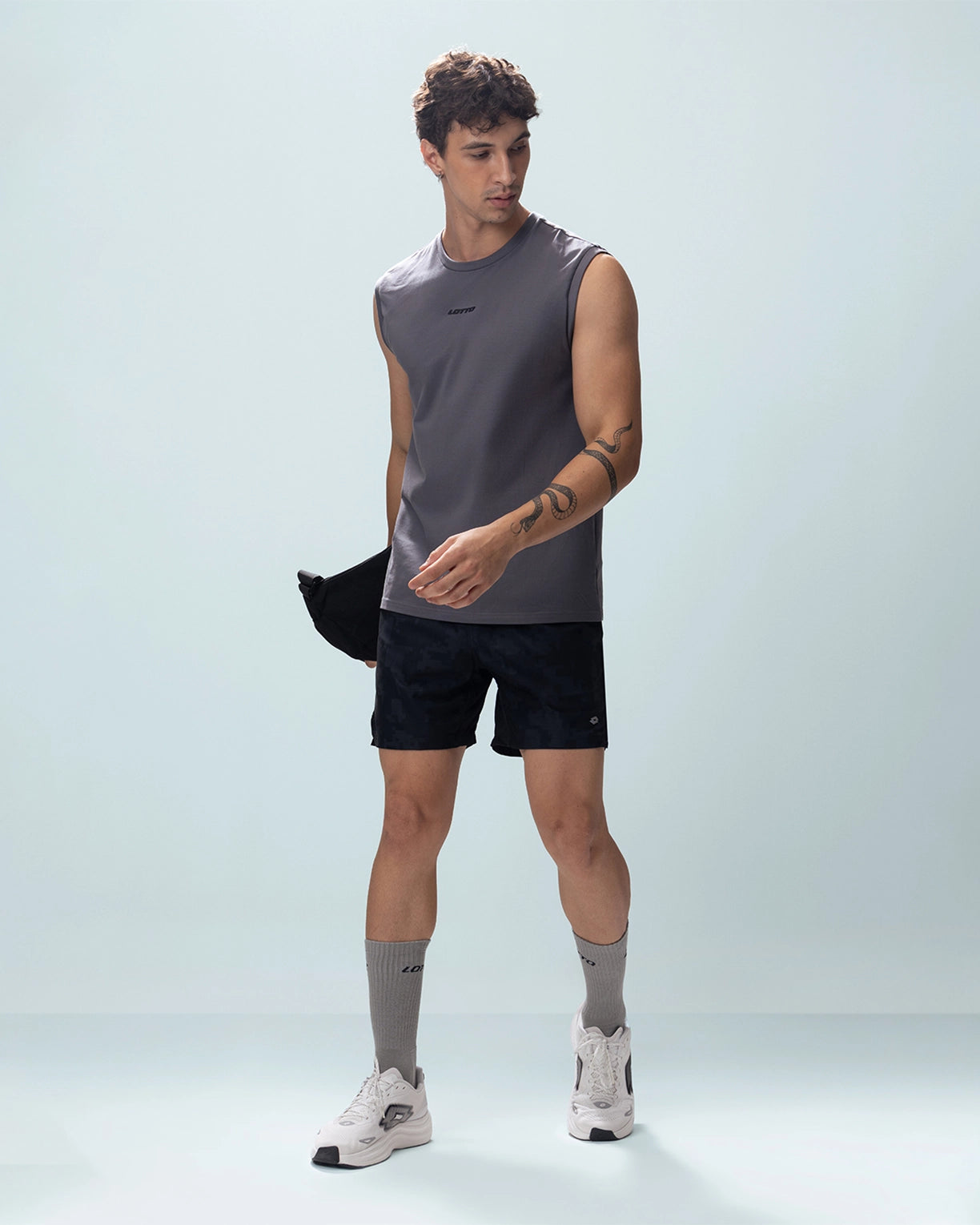 Men Lotto Play Camo Shorts - Grey Camo Shorts5