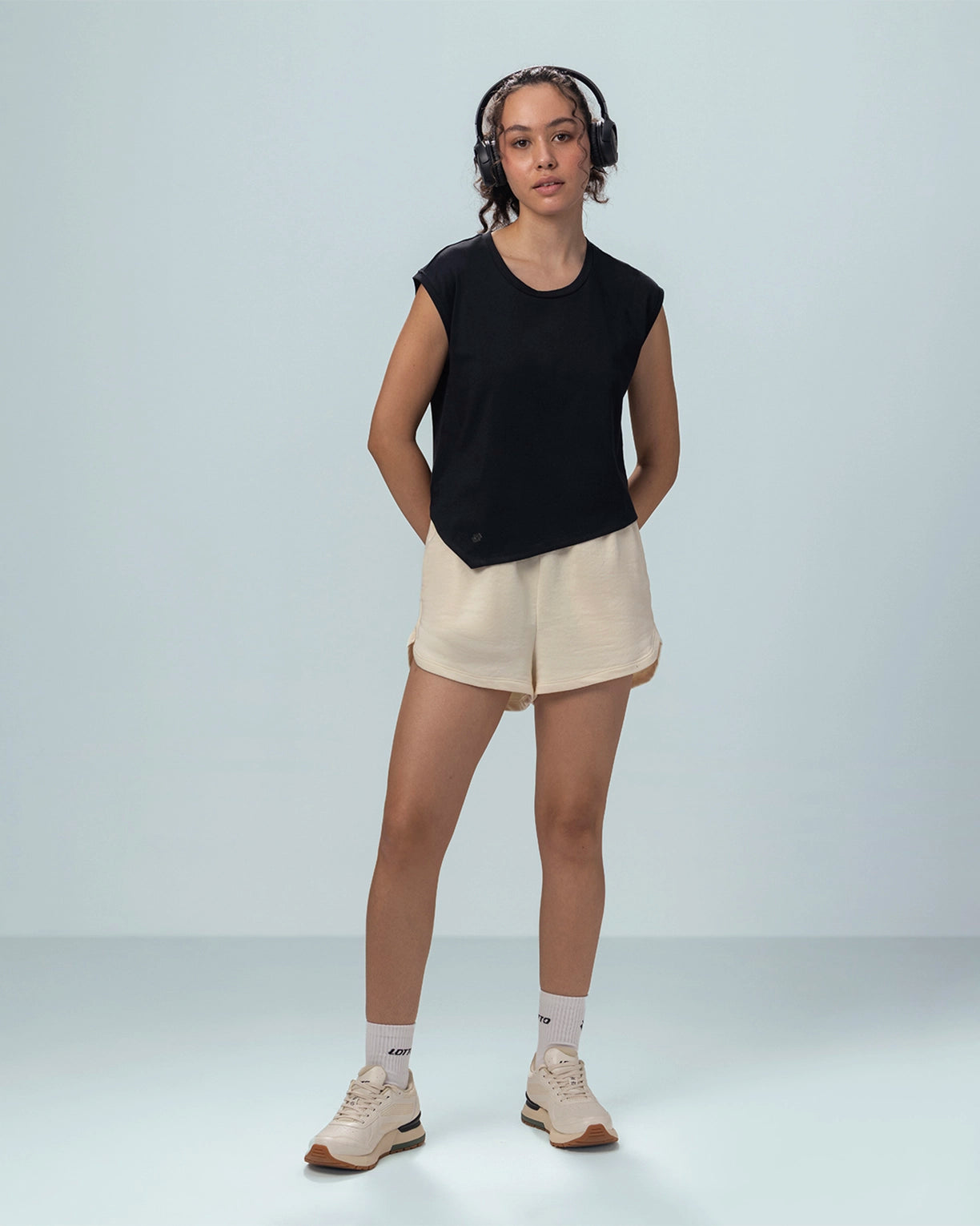 Women Lotto Street Play Asymmetric Tee - Black Beauty T-shirts5