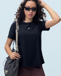 Women Lotto Play Performance Mesh Tee - Black Beauty T-shirts