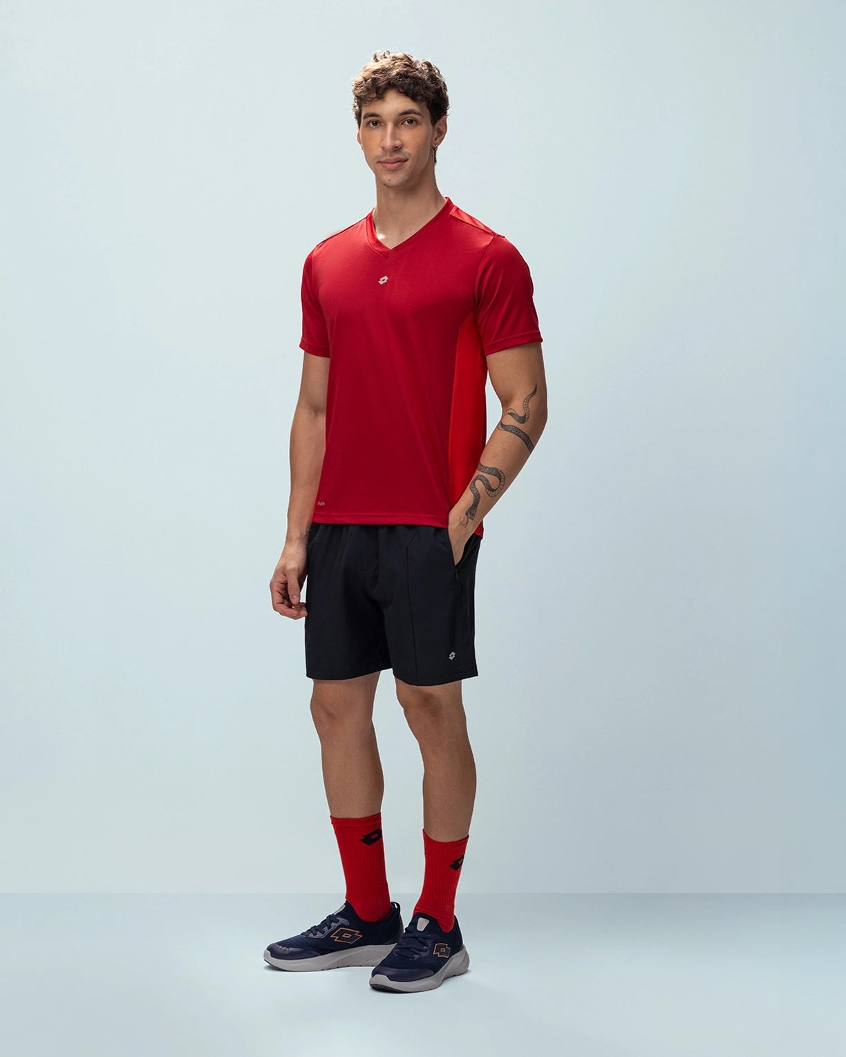 Men Lotto Play Team Tee - Red Dahlia T-shirts6