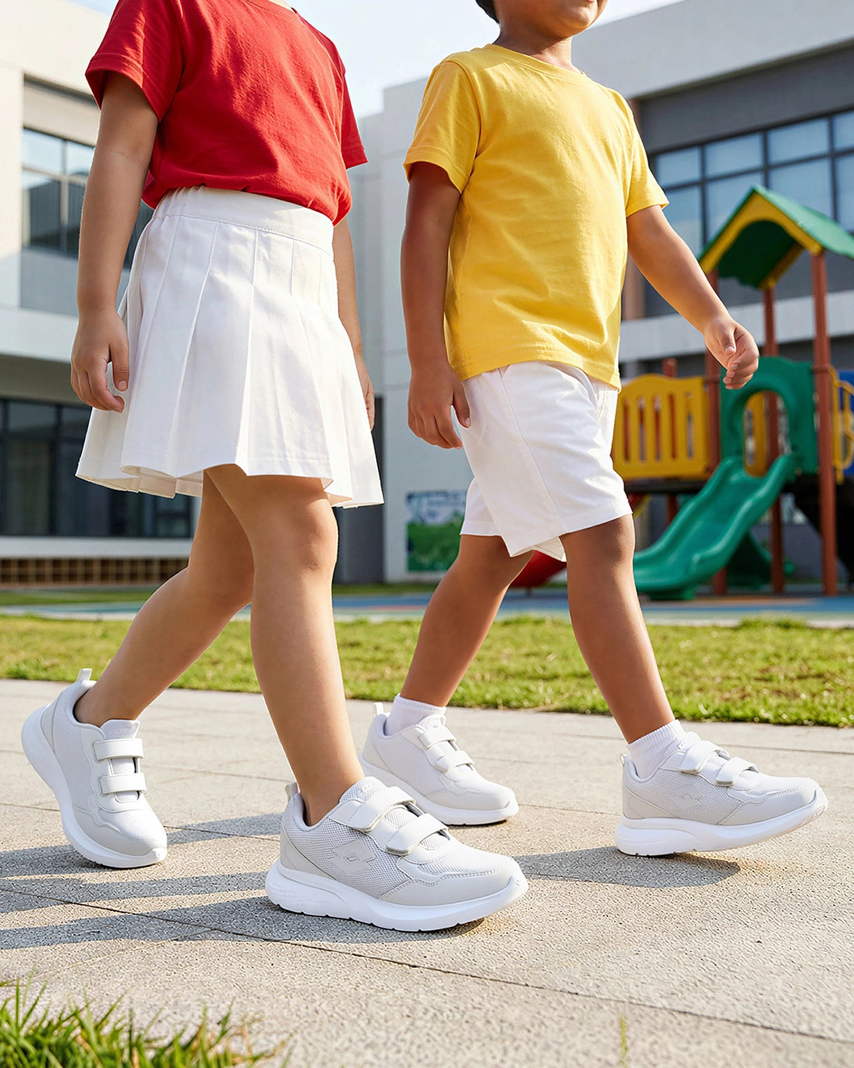Unisex Lotto Ace Kids - White School Shoes4