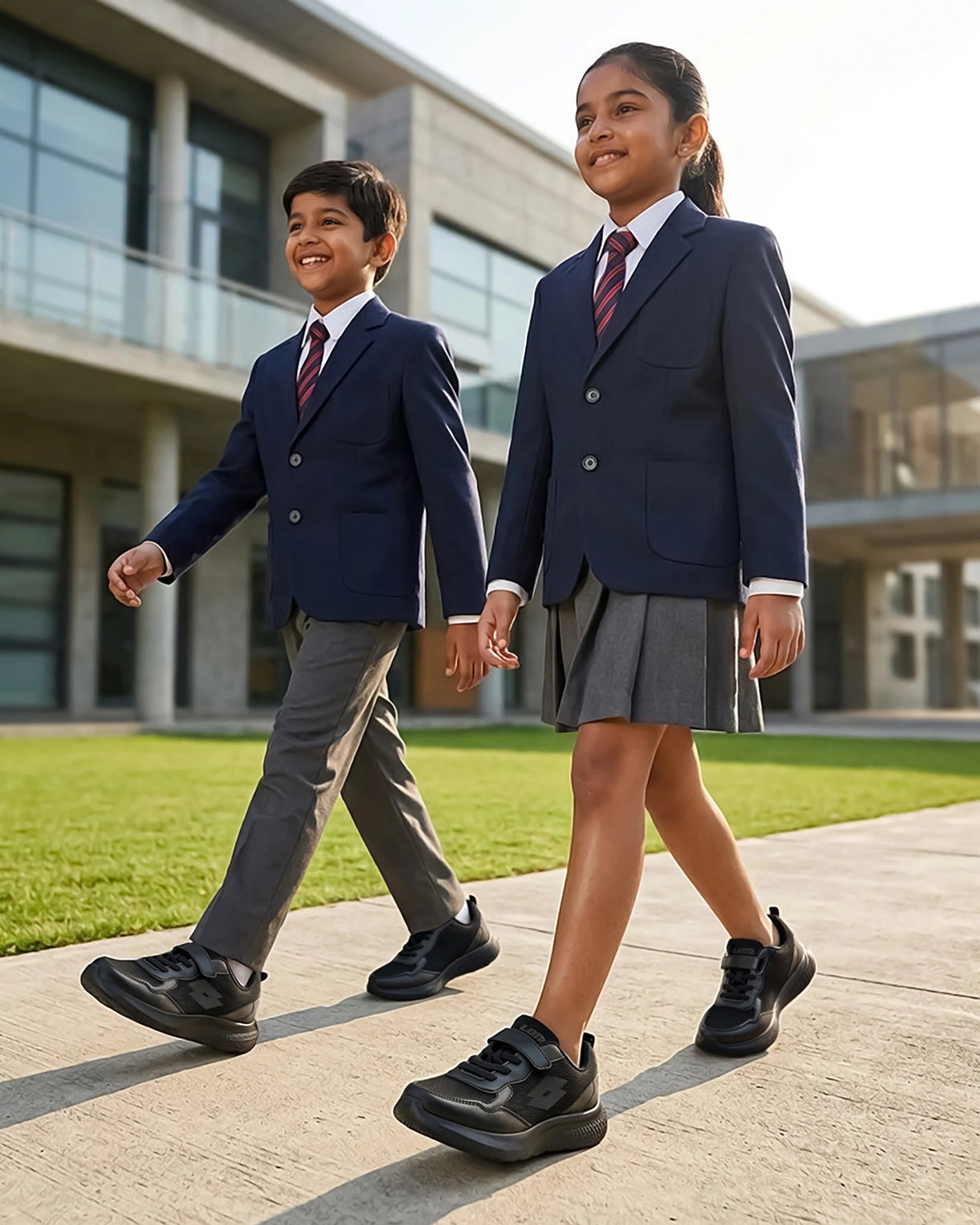 Unisex Lotto Ace Jr - Black School Shoes4