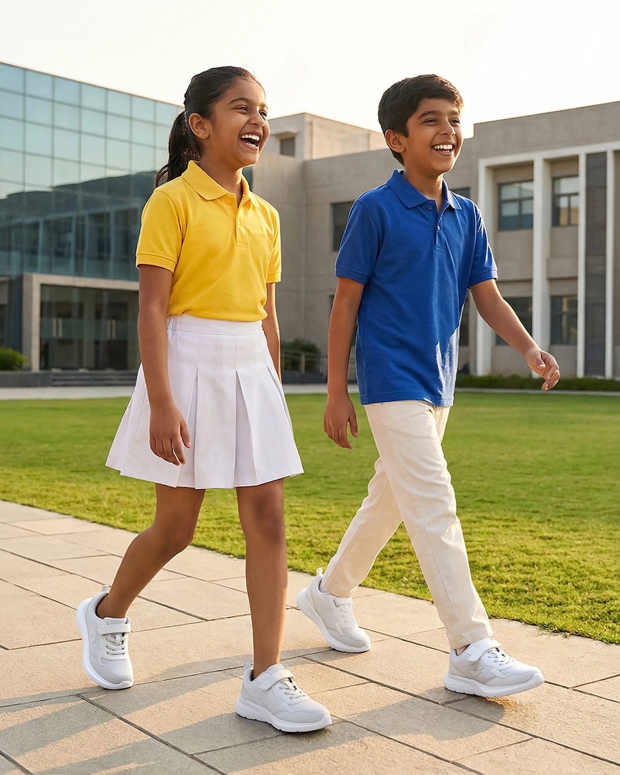 Unisex Lotto Ace Jr - White School Shoes4