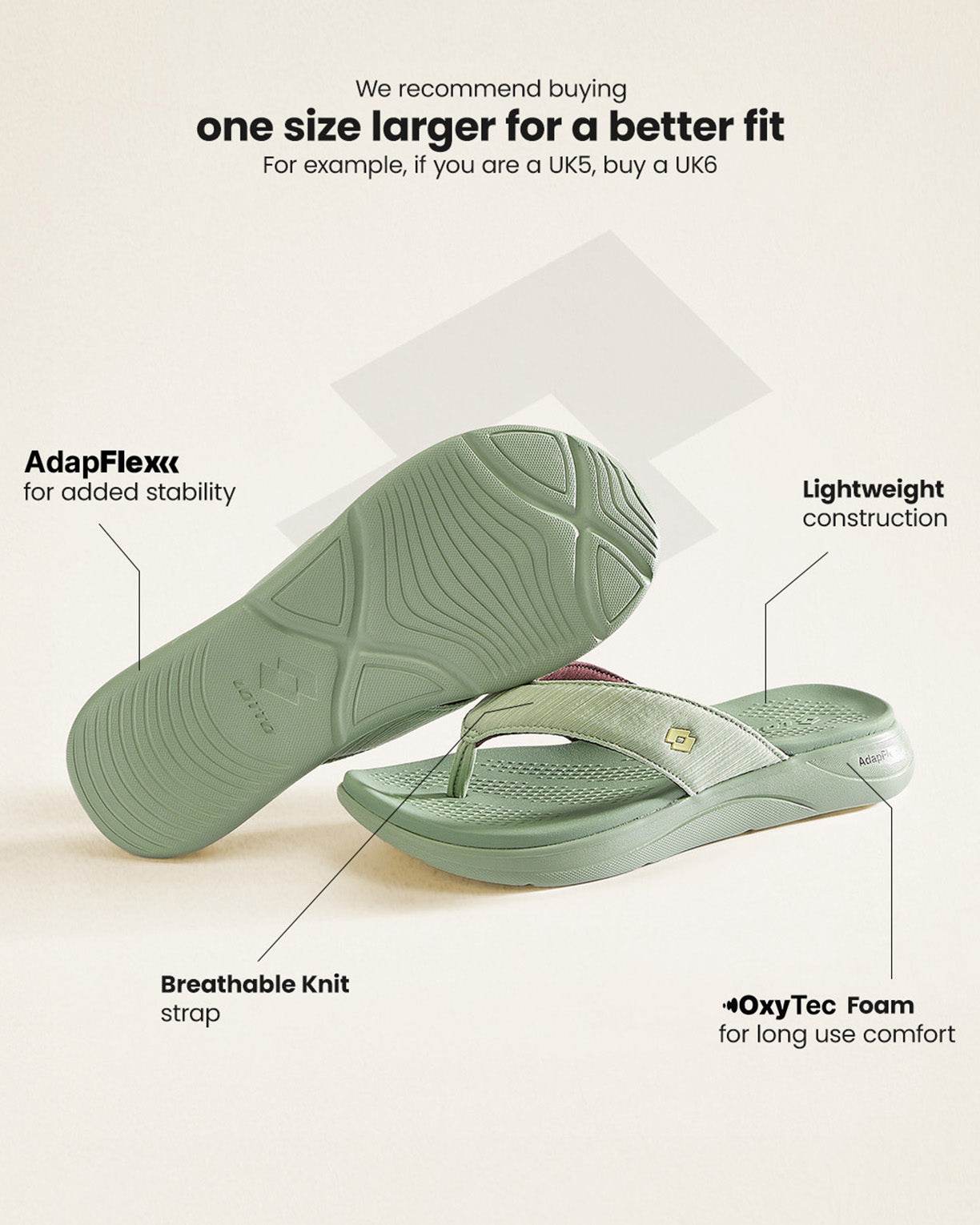 Women Lotto Evernote Strip - Matcha Green Slippers6