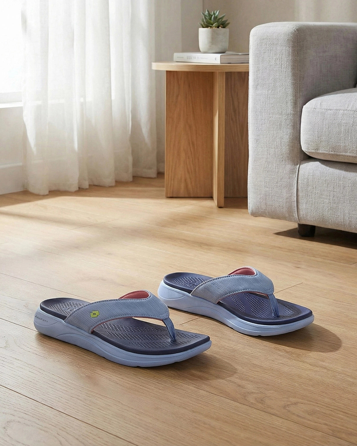 Women Lotto Evernote Strip - Powder Blue Slippers0