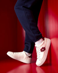 Men Lotto Autograph OG - Star White-Rhythmic Red Sneakers