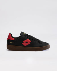 Men Lotto Autograph OG - Pure Black-Fiery Red Sneakers