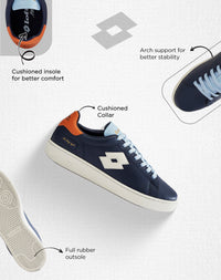 Men Lotto Autograph OG - Mood Indigo-Star White Sneakers 1