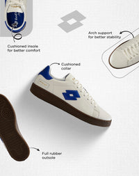Women Lotto Autograph OG - Pure White-Directoire Blue Sneakers 1