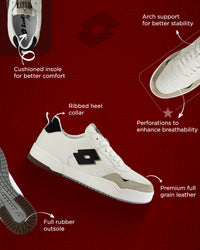 Men Lotto Hoop Star OG - Star White-Black Beauty-Fossil Sneakers 1