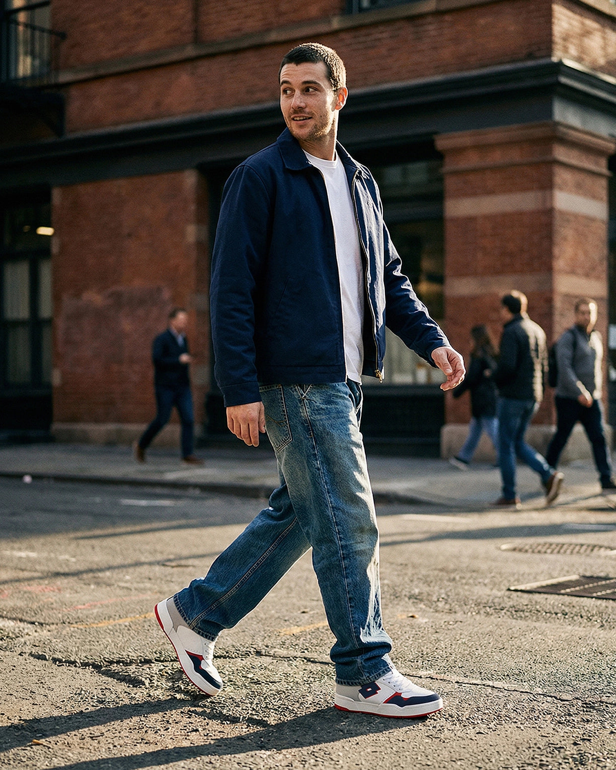 Hoop Star OG - Mood Indigo-Racing Red-Pure White