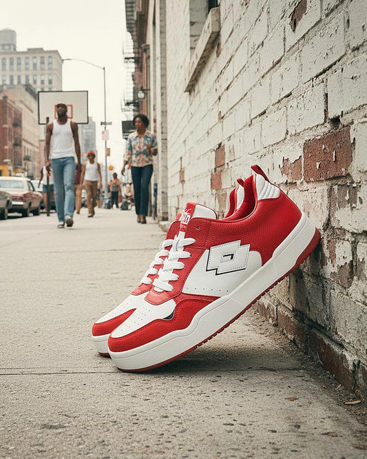 Men's Lotto Hoop Star OG - Molten Lava-Pure White-Pure Black