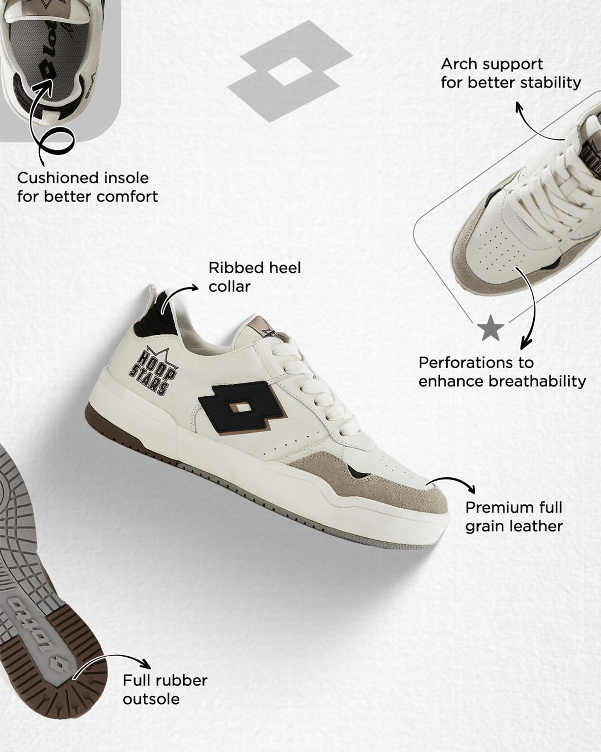 Hoop Star OG - White-Black Beauty
