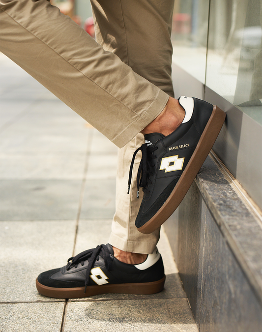 Men's Lotto Brasil Select OG - Black Beauty-Star White-Pecan Pie