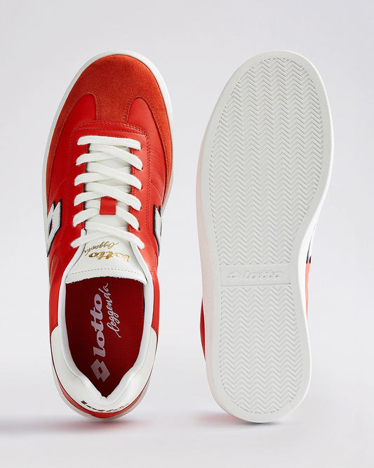 Men's Lotto Brasil Select OG - Fiery Red-Pure White