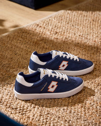 Men Lotto Brasil Select OG - Mood Indigo-Pure White Sneakers