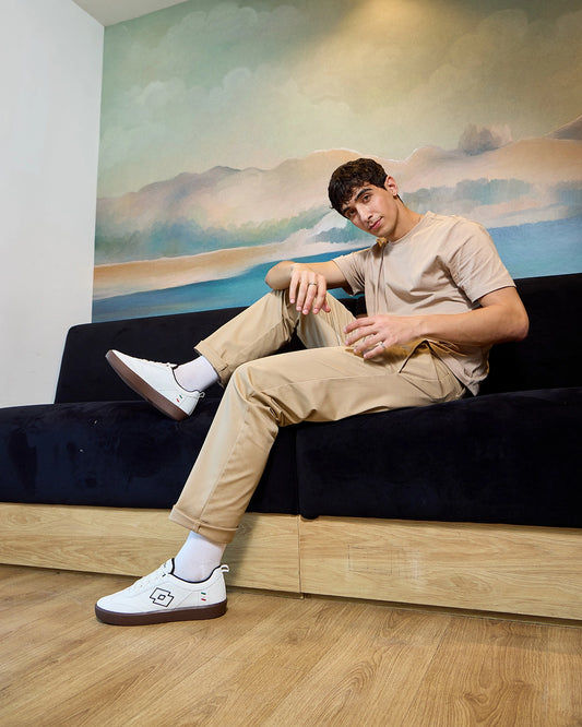 Men's Lotto Brasil Select Urbano - Brilliant White-Rocky Road