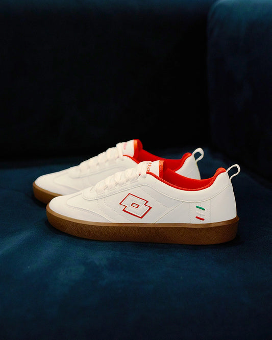 Women's Lotto Brasil Select Urbano - Brilliant White-Rococco Red-Rocky Road