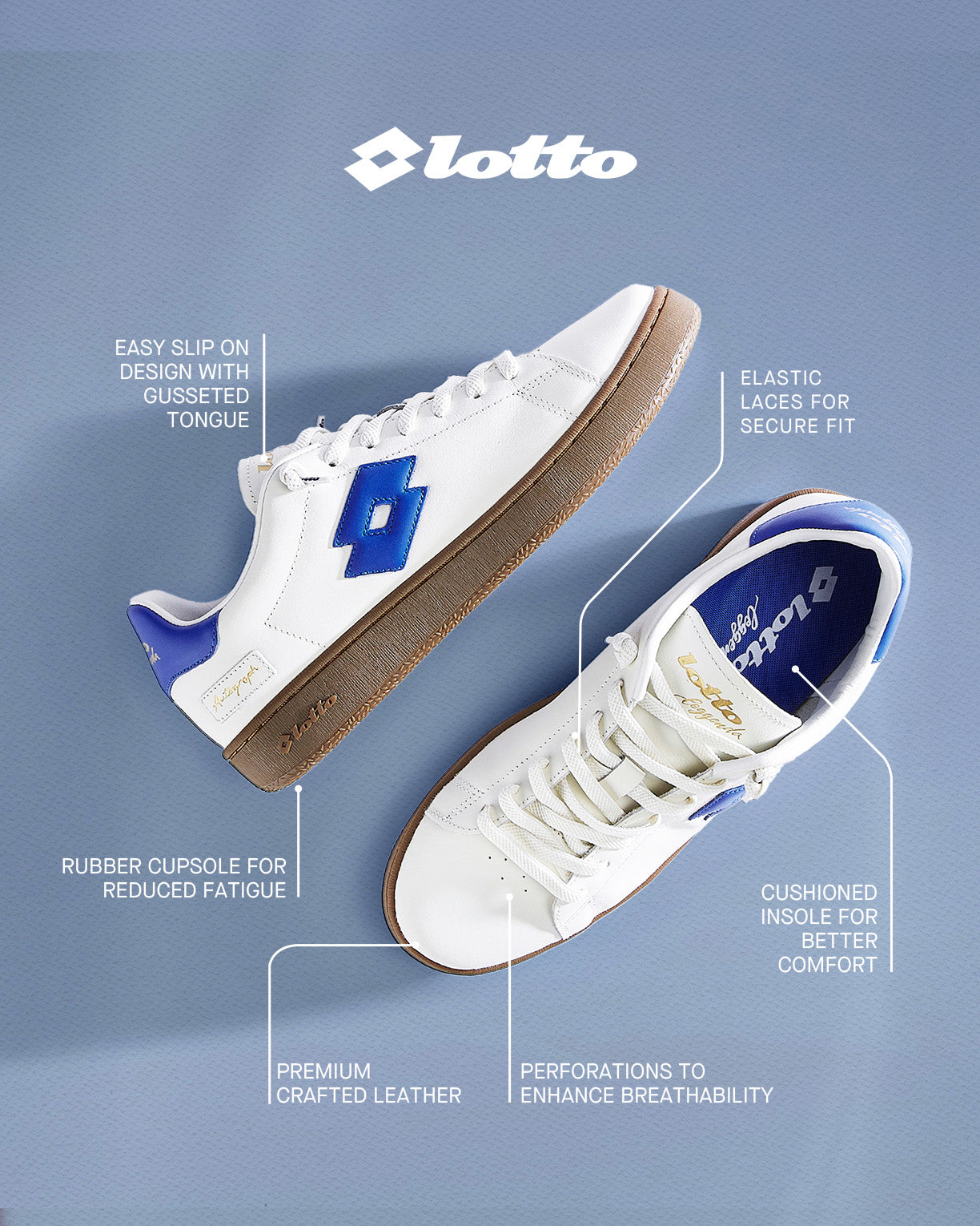 Autograph OG Slip-On - Pure White-Directoire Blue