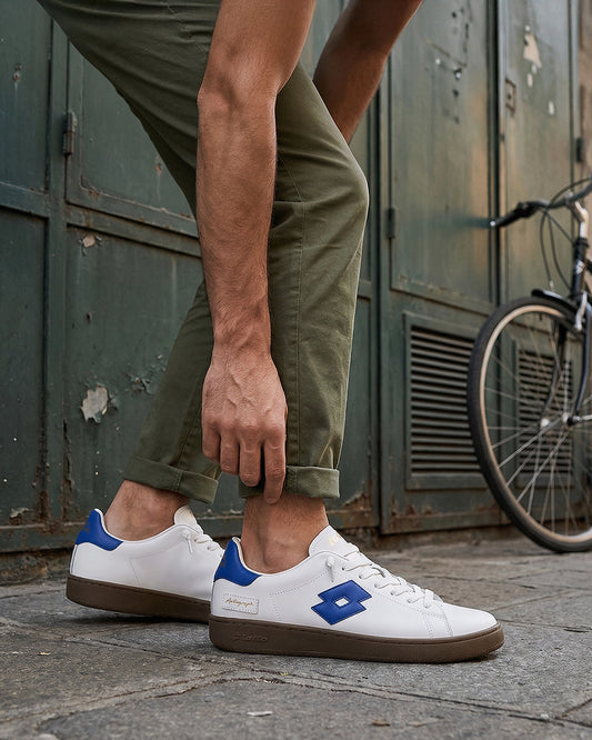 Men's Lotto Autograph OG Slip-On - Pure White-Directoire Blue