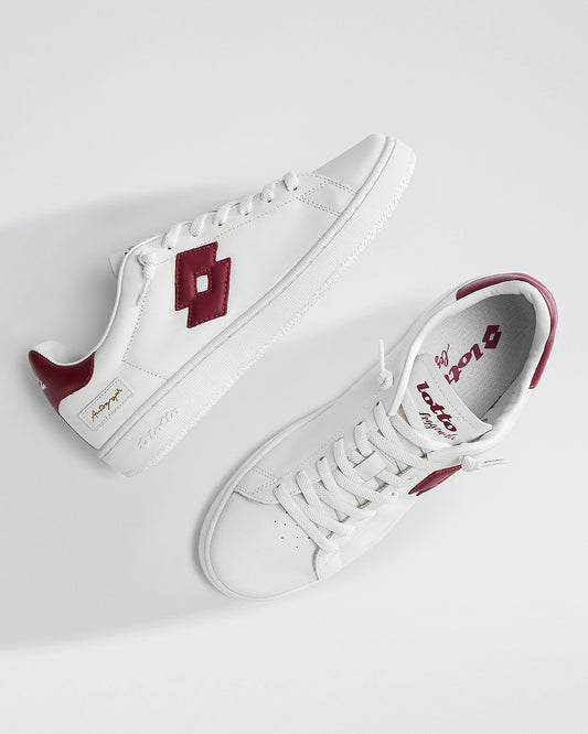 Women's Lotto Autograph OG Slip On - Star White-Rhythmic Red
