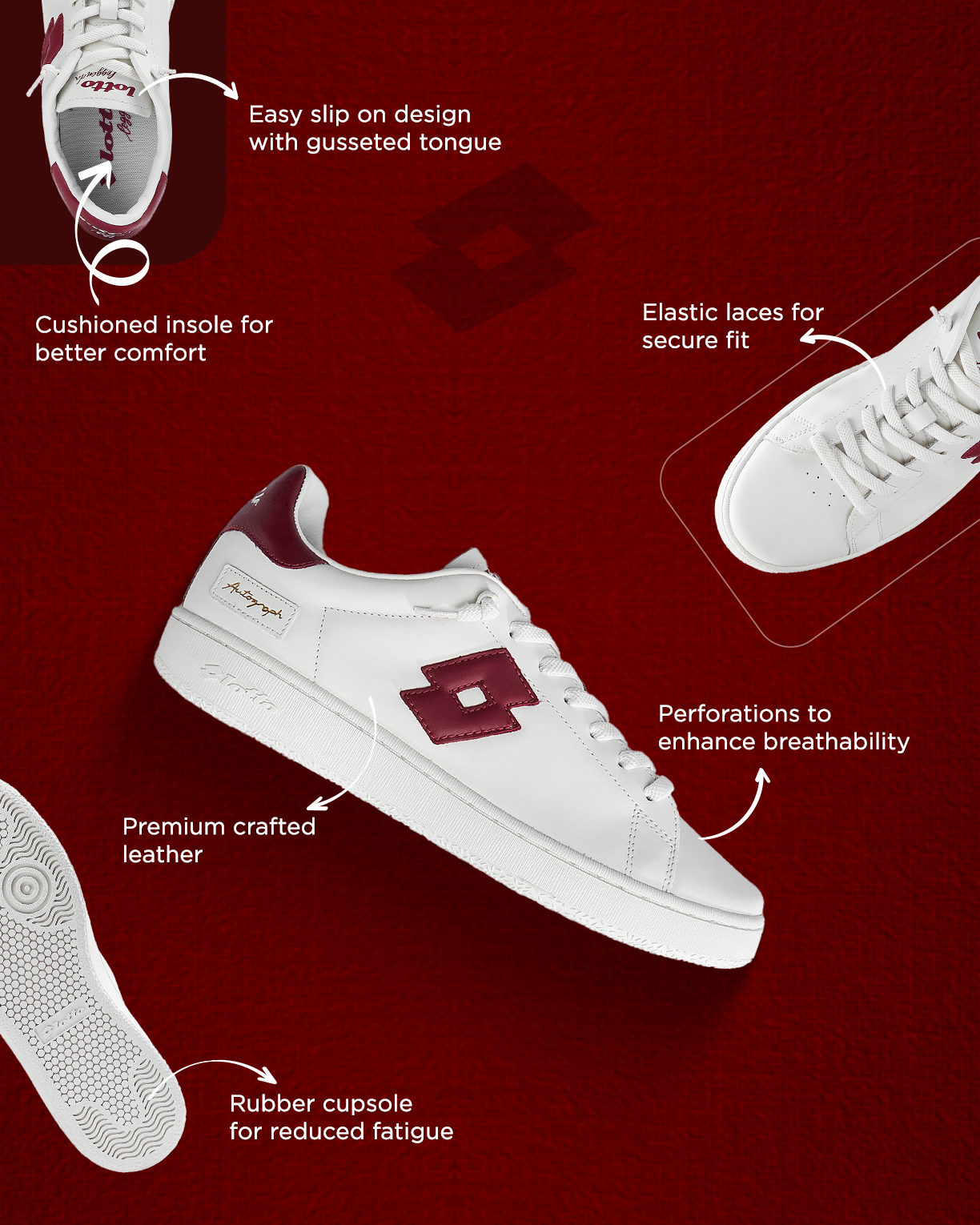 Autograph OG Slip On - Star White-Rhythmic Red