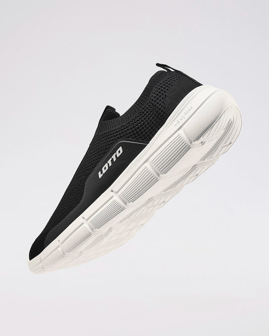 Men Lotto Pulsestep Slip-on - Black Beauty Walking Shoes 1