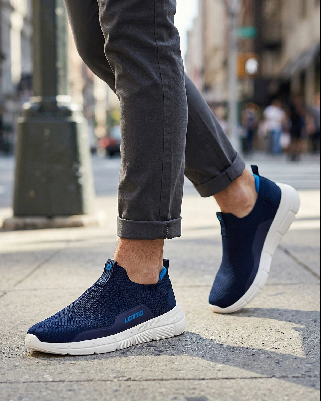 Men Lotto Pulsestep Slip-on - Peacoat Walking Shoes4