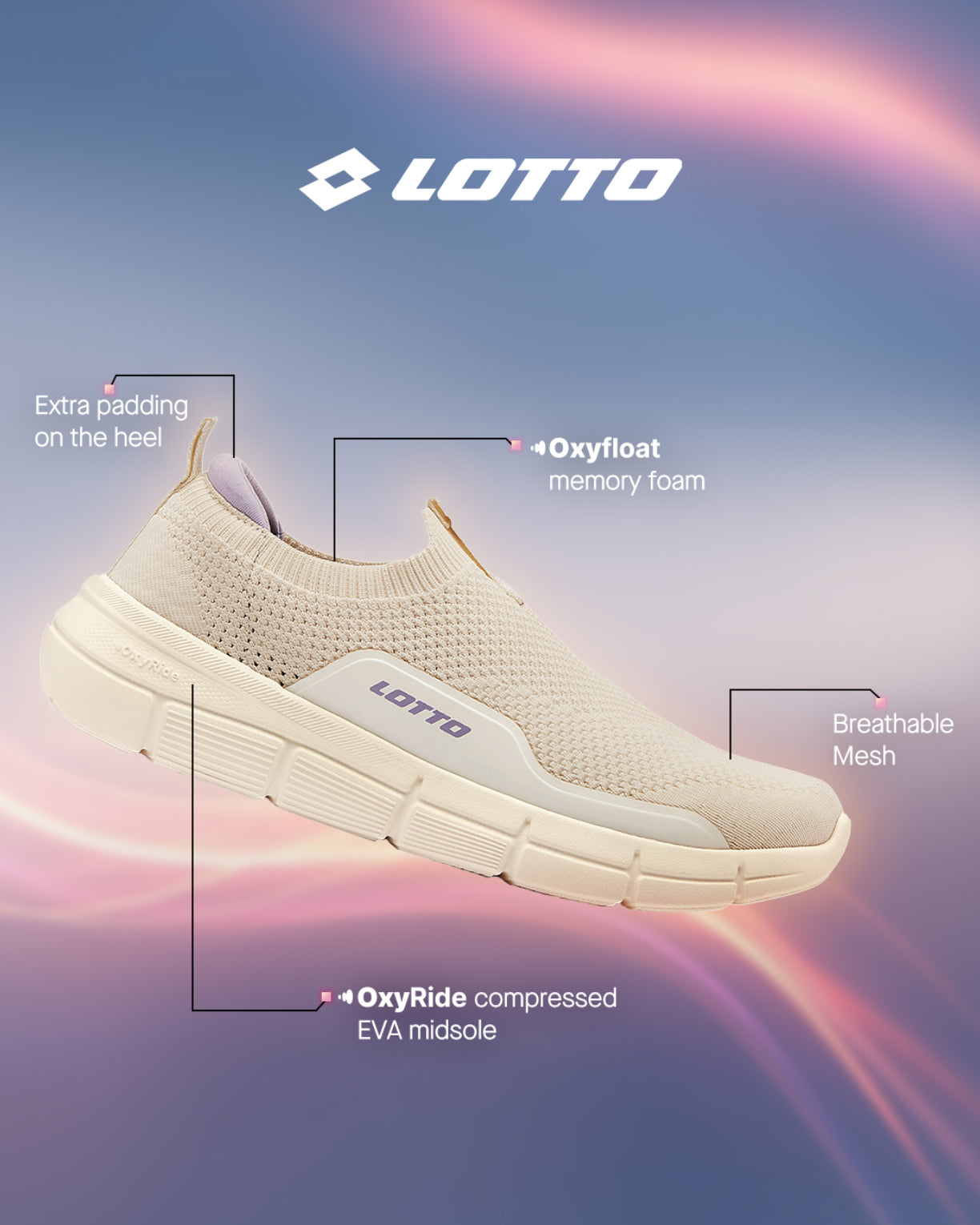 Women Lotto Pulsestep Slip-on - Gardenia Walking Shoes7
