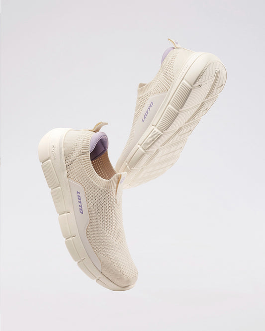 Women's Lotto Pulsestep Slip-on - Gardenia-Purple Heather