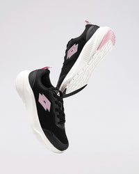 Women Lotto Oxyrun - Black Beauty-Light Lilac Running Shoes 1