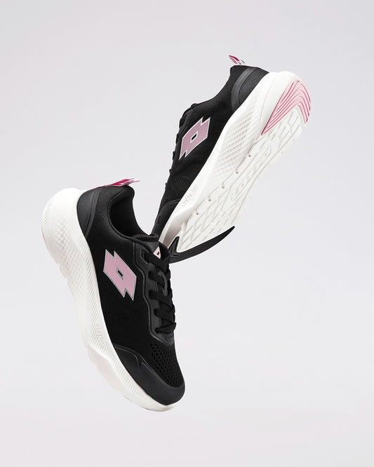 Women's Lotto Oxyrun - Black Beauty-Light Lilac-Silver-Star White