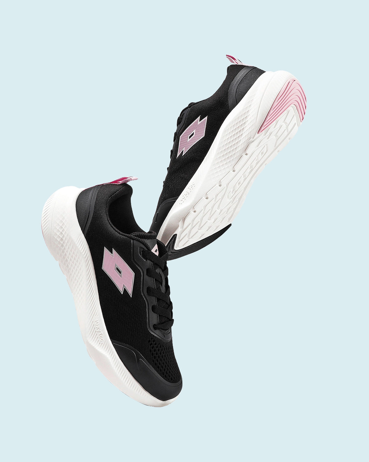 Women Lotto Oxyrun - Black Beauty-Light Lilac Running Shoes5