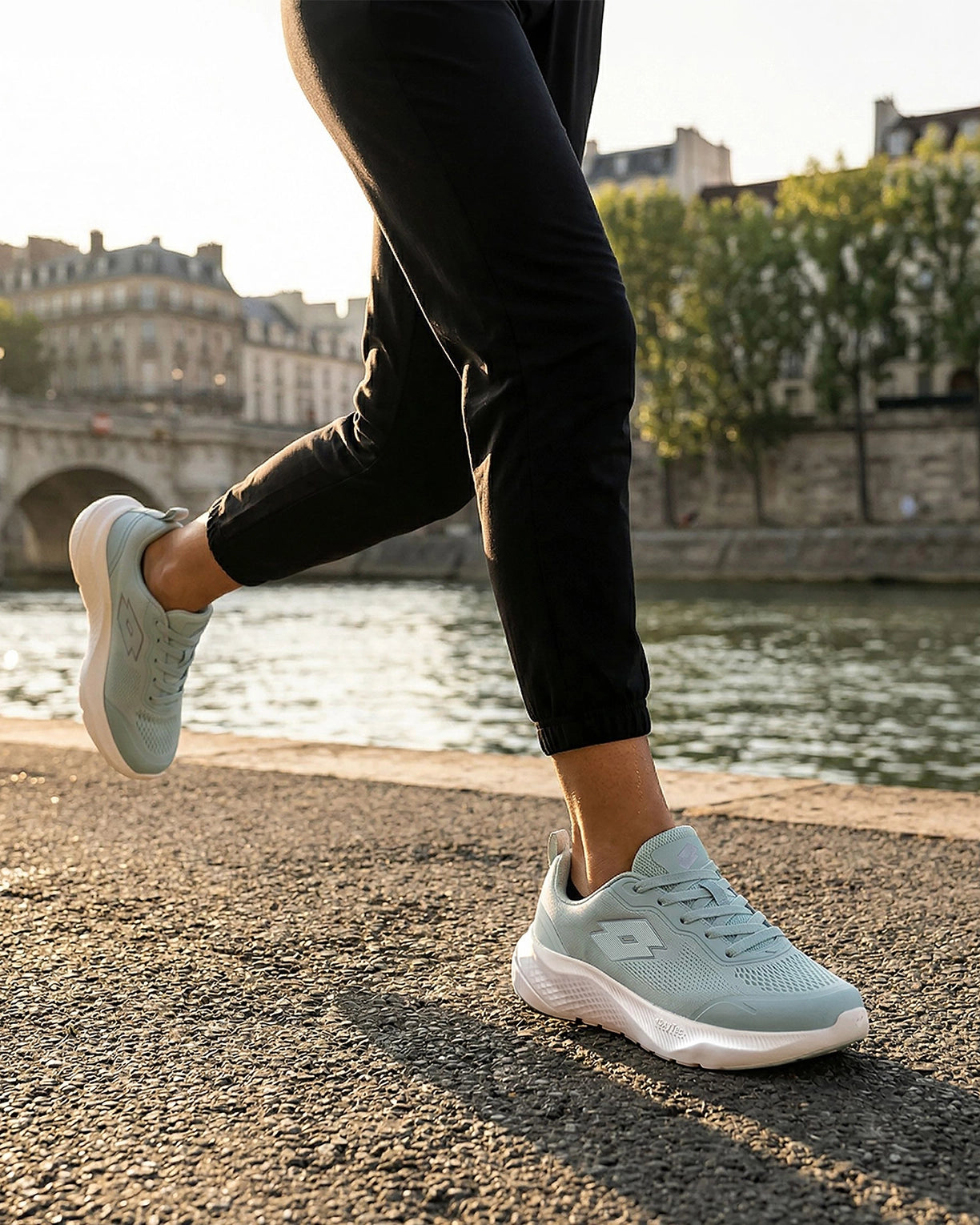 Women Lotto Oxyrun - Misty Blue-Star White Running Shoes4