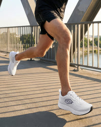 Men Lotto Atleta Knit - Star White-Sharkskin Running Shoes