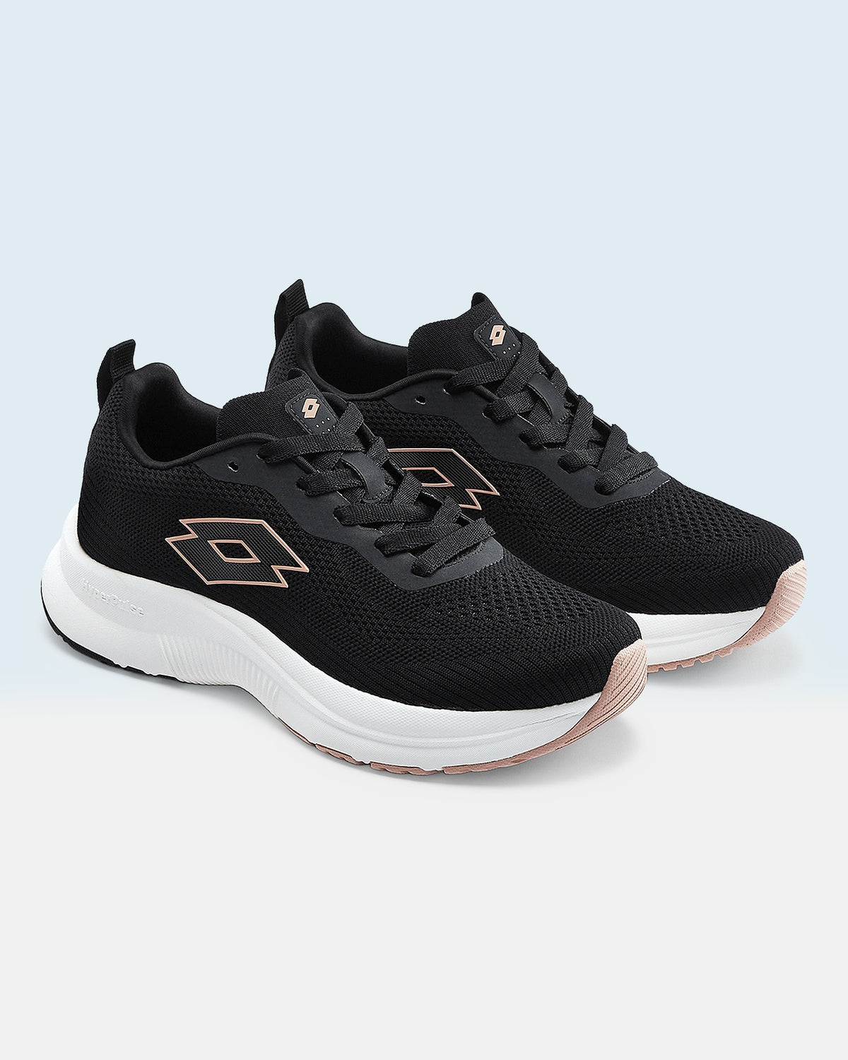 Women Lotto Atleta Knit - Black Beauty-Dusty Pink-Star White Running Shoes2