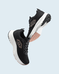 Women Lotto Atleta Knit - Black Beauty-Dusty Pink-Star White Running Shoes 1
